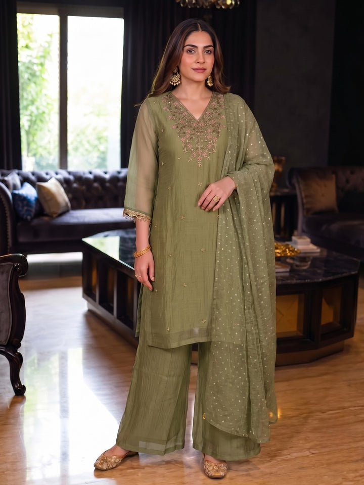 Kartar Moss Handwork Suit Set