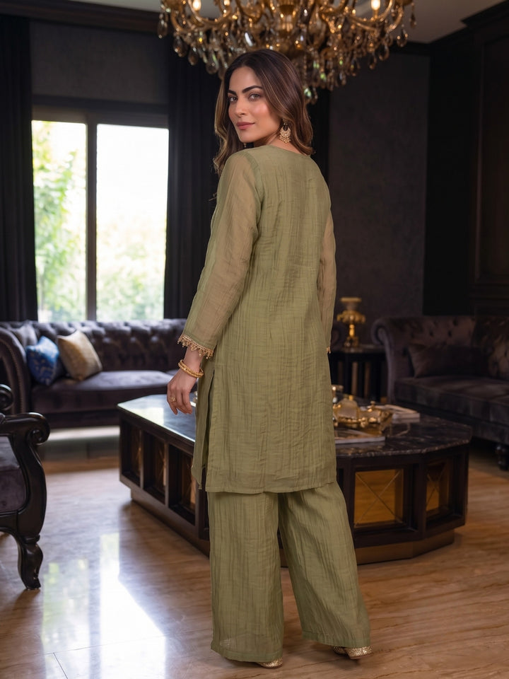 Kartar Moss Handwork Suit Set