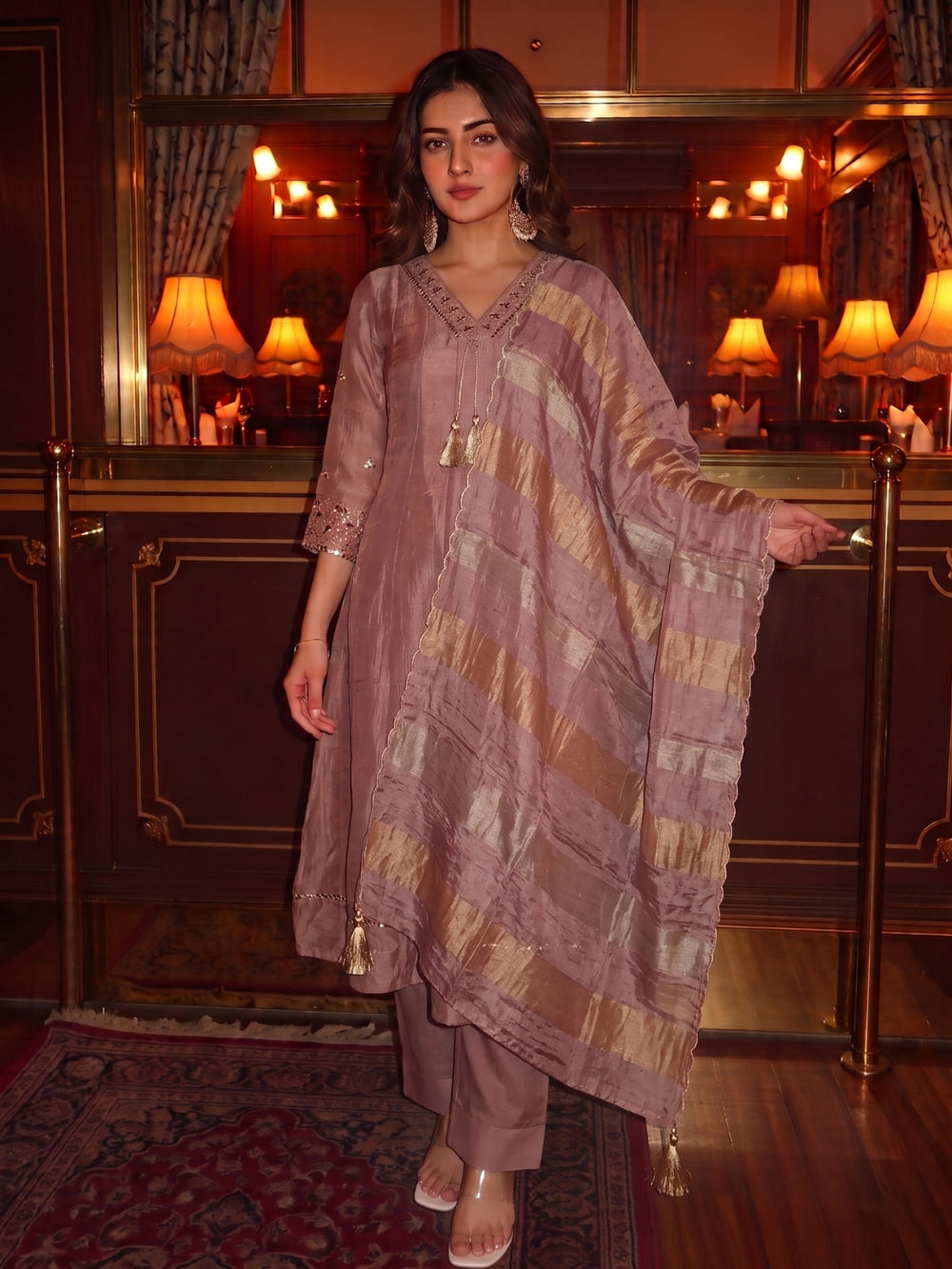 Kimaya Coral Work Festive Anarkali Suit Set