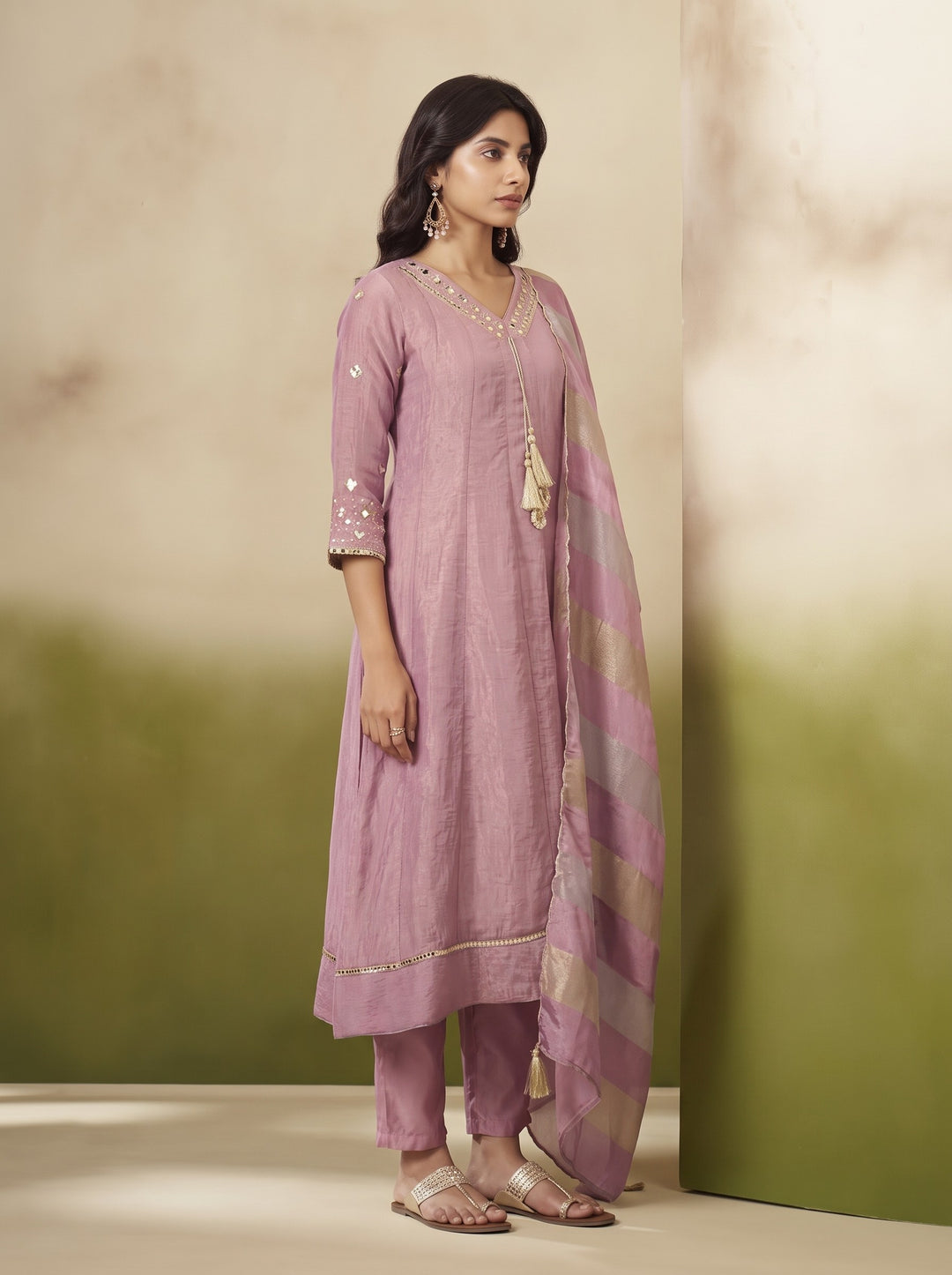 Kimaya Coral Work Festive Anarkali Suit Set