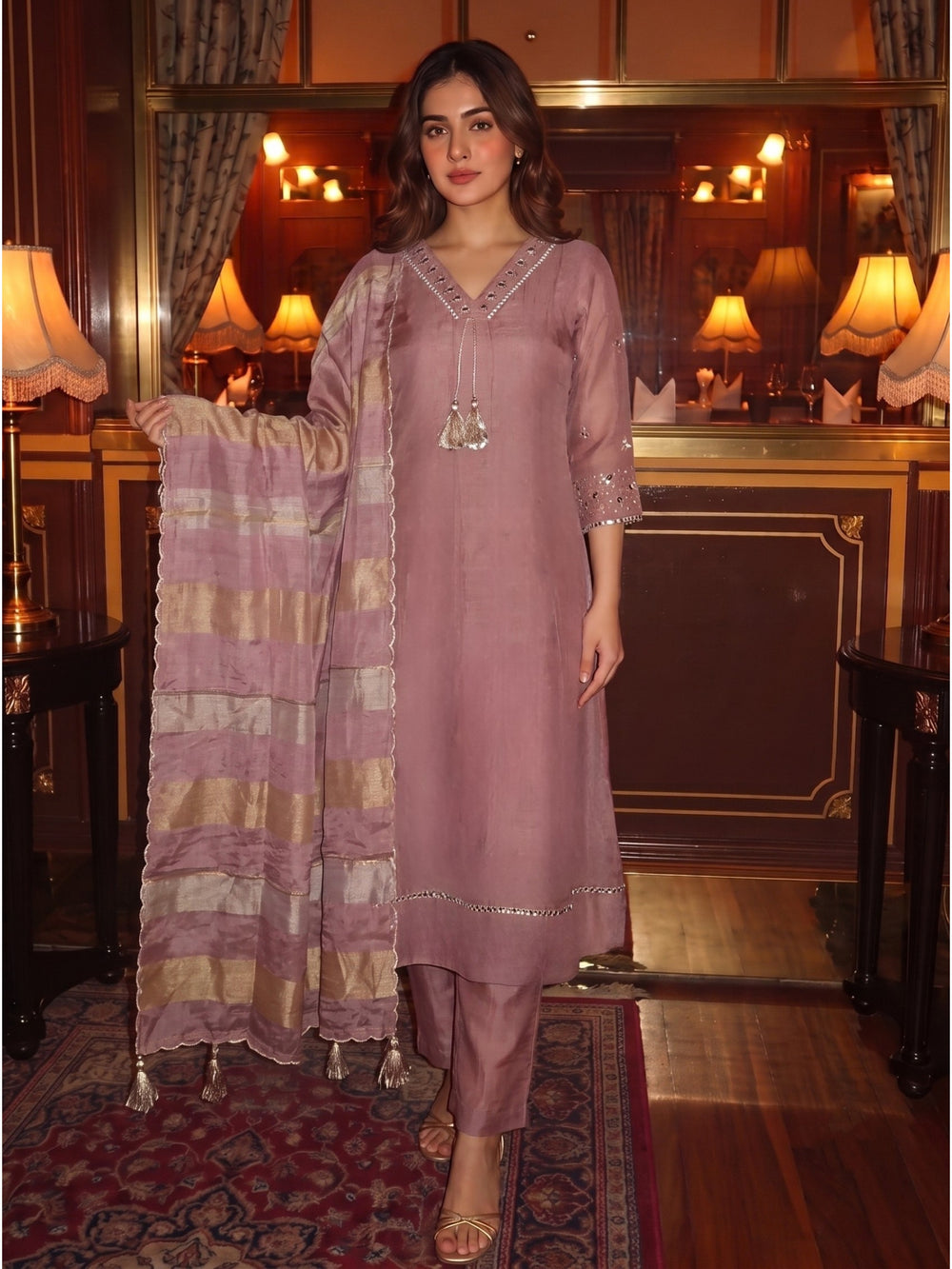 Kimaya Coral Work Festive Anarkali Suit Set