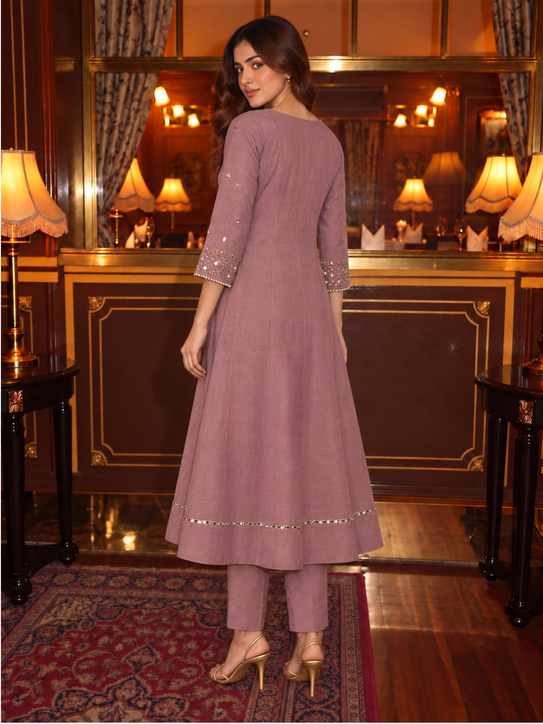 Kimaya Coral Work Festive Anarkali Suit Set