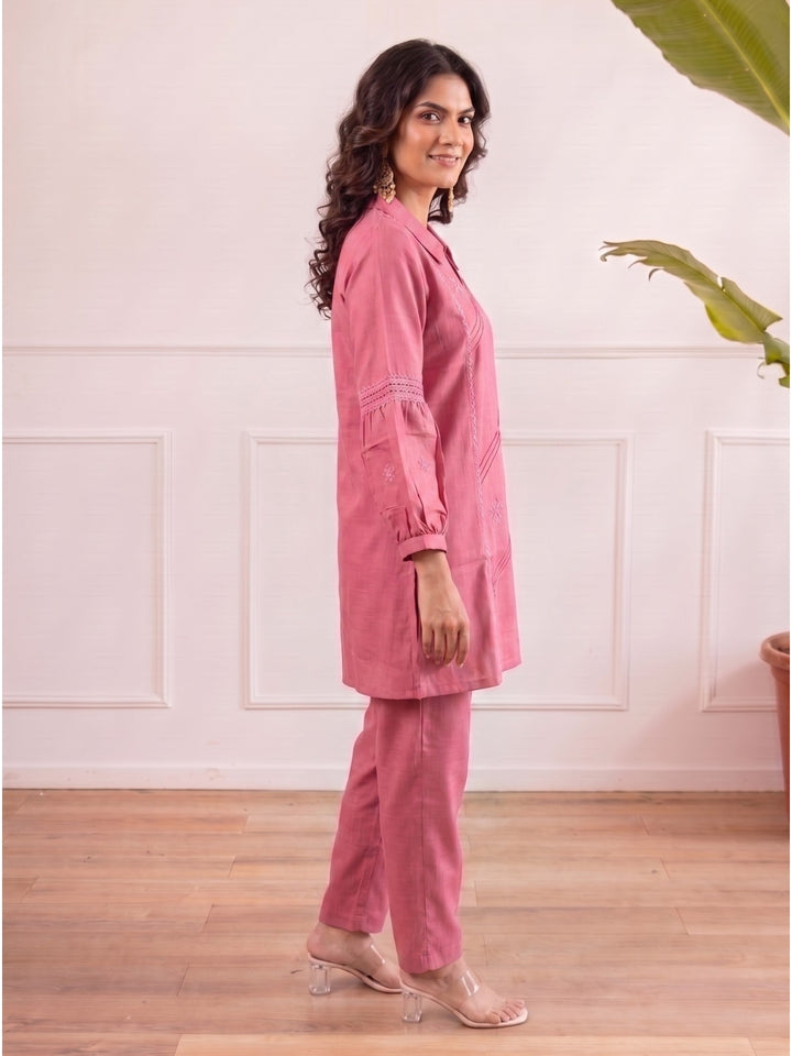 Krishvi Tulip Embroidered Co-Ord Set