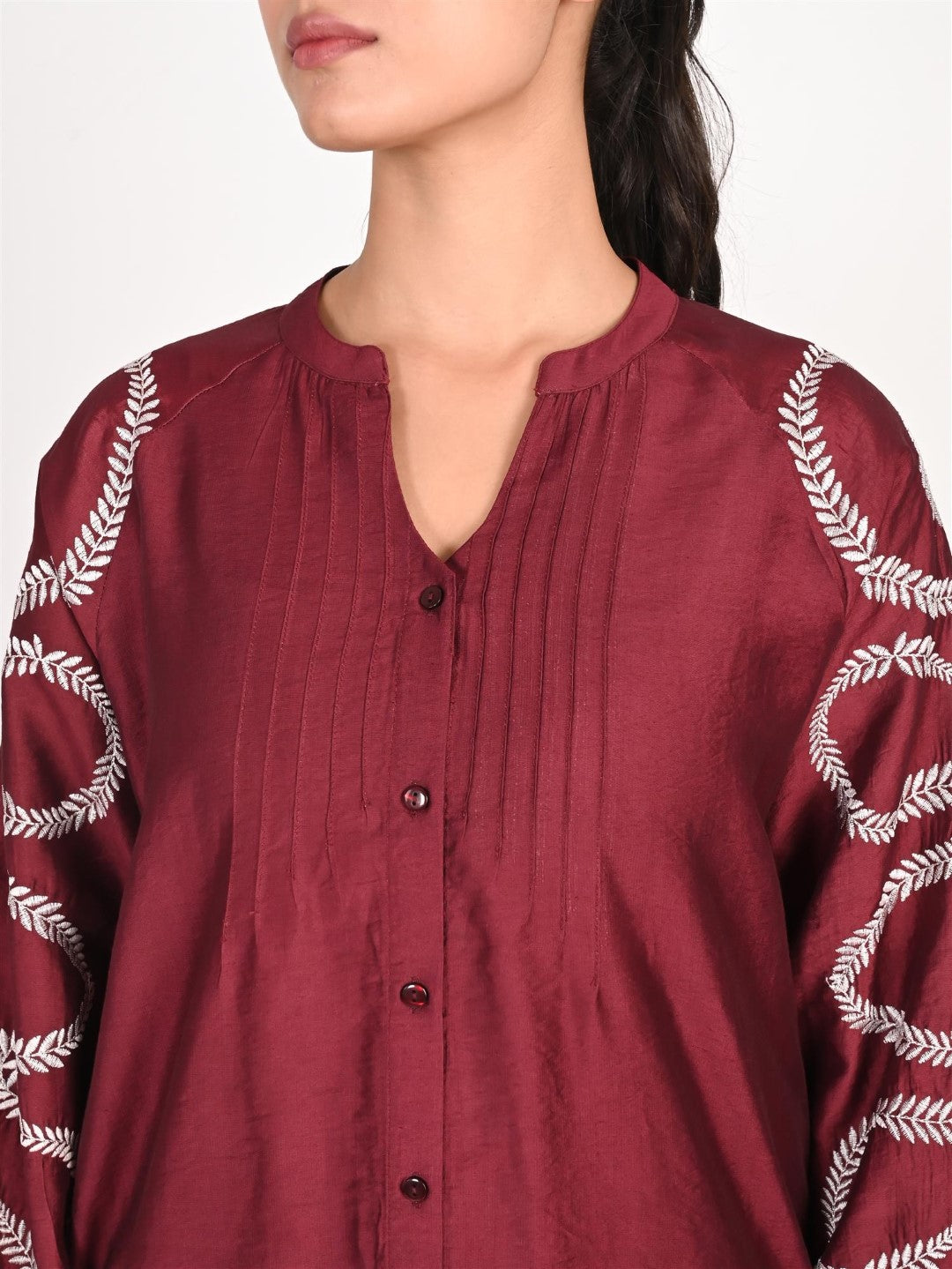 Sharanya Mulberry Work Co-ord Set