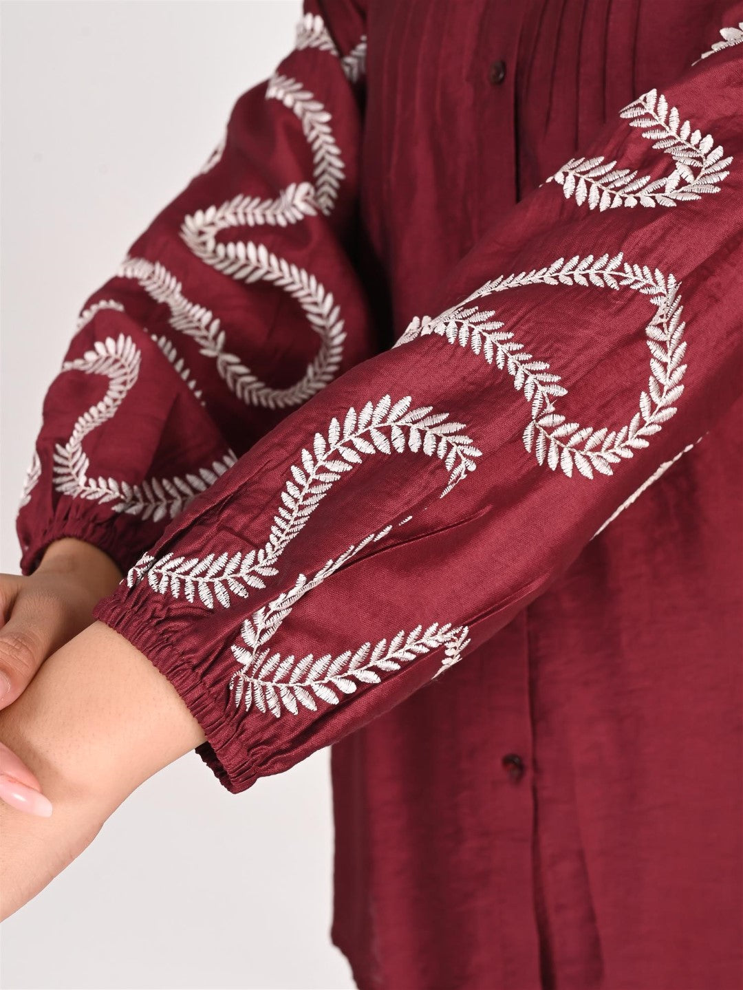 Sharanya Mulberry Work Co-ord Set