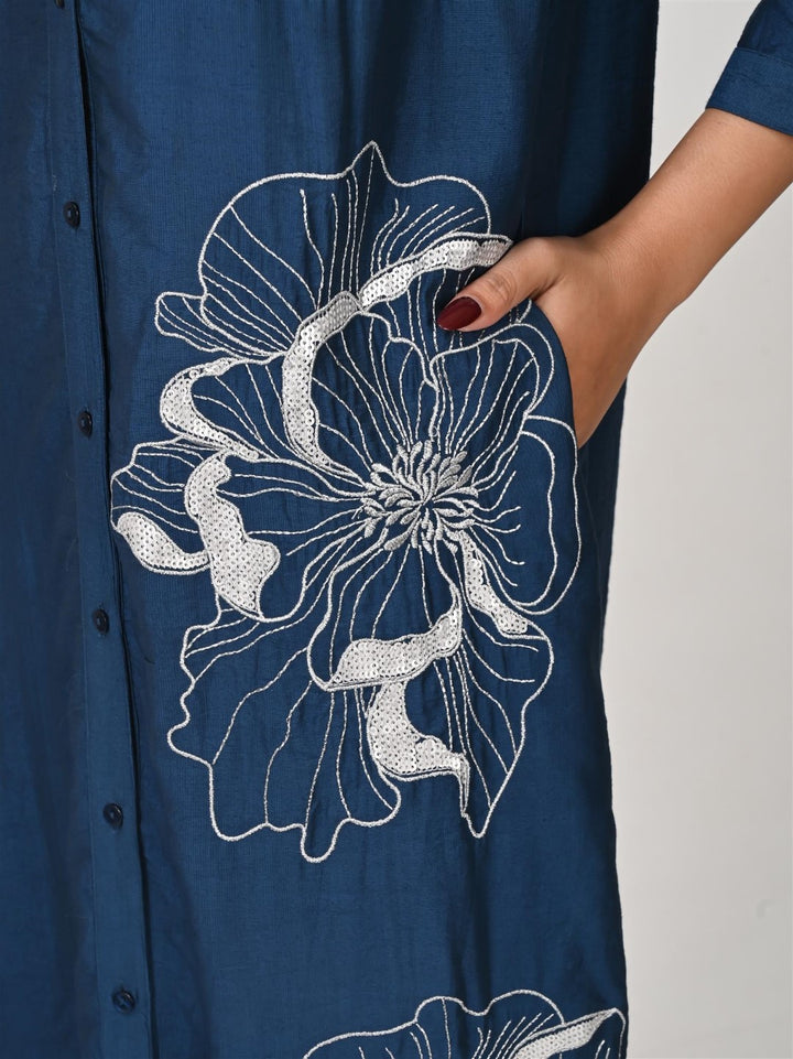 Sharanya Indi Embroidery Cotton Dress