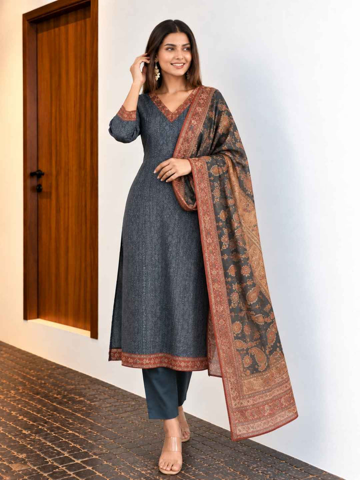 Katy Midnight Printed Suit Set