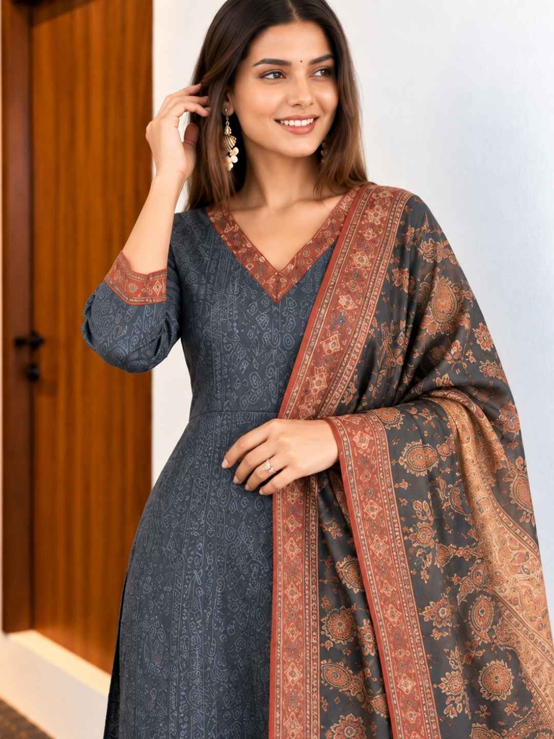 Katy Midnight Printed Suit Set