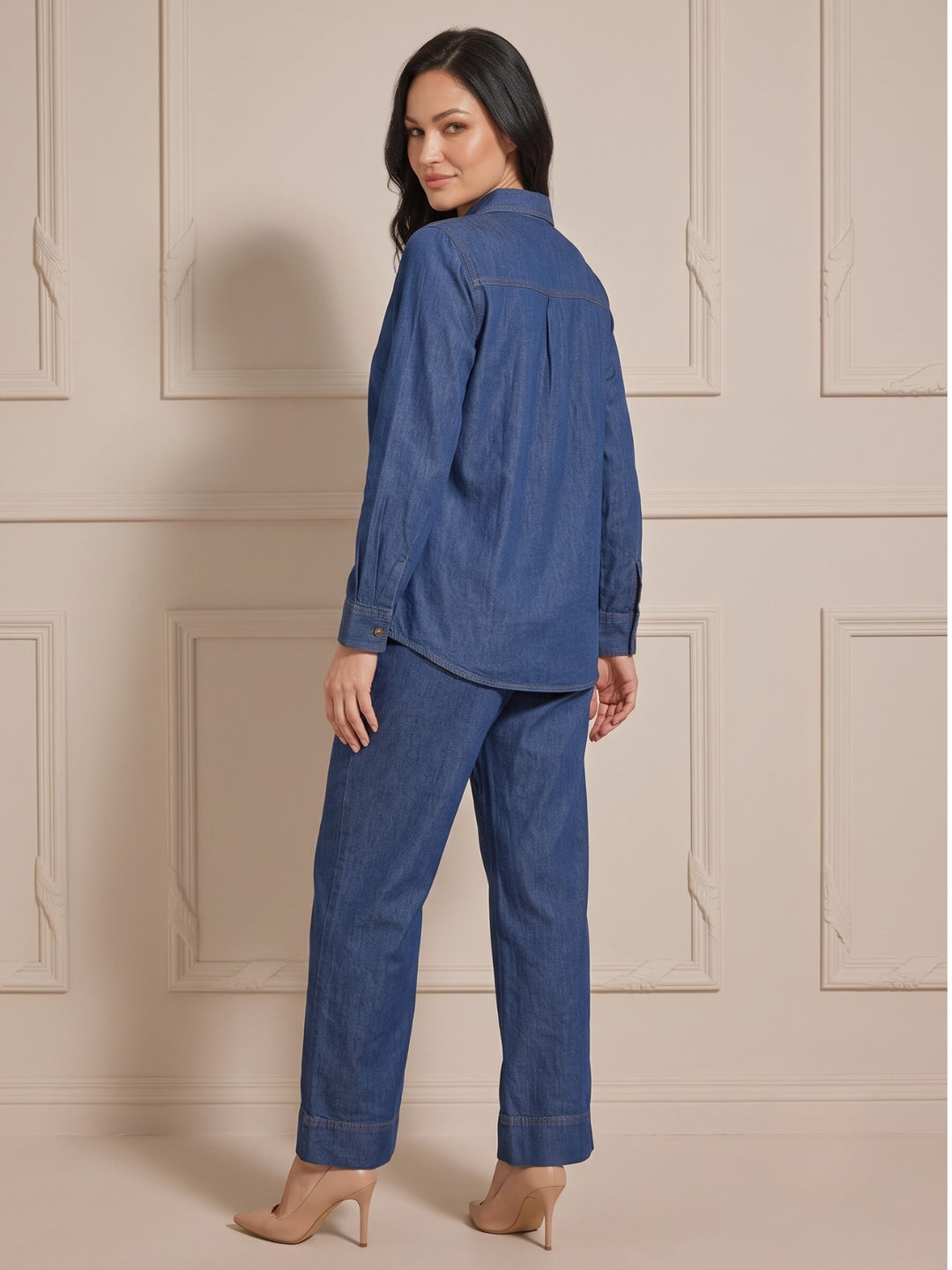 Lipi Bombay Cross Stitch Embroidery Denim Co-Ord Set