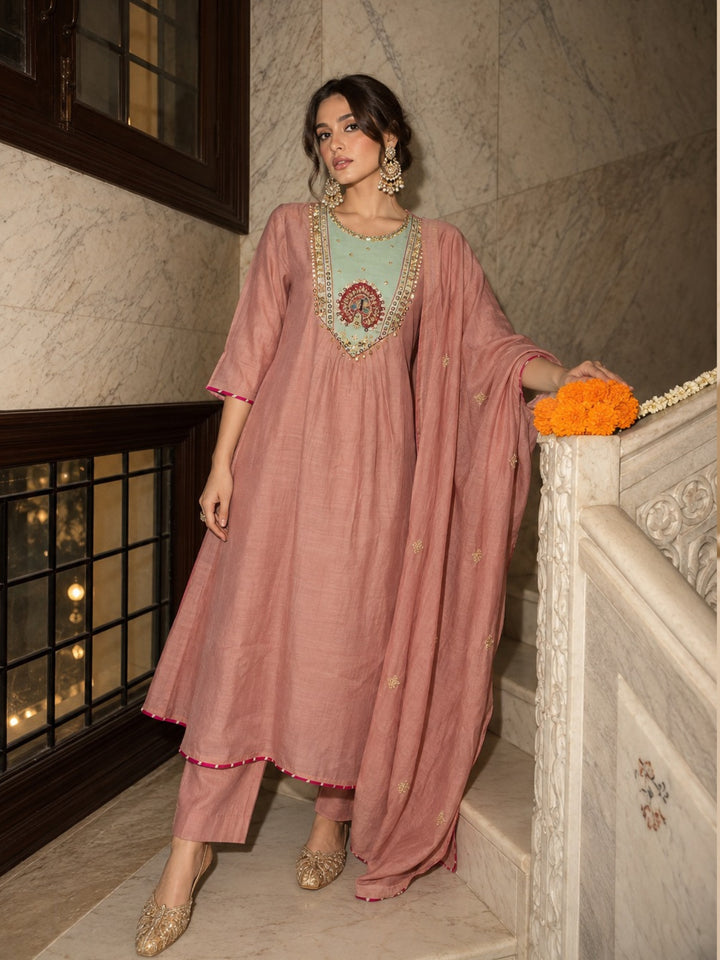 Lipi Flamingo Handwork Anarkali Suit Set
