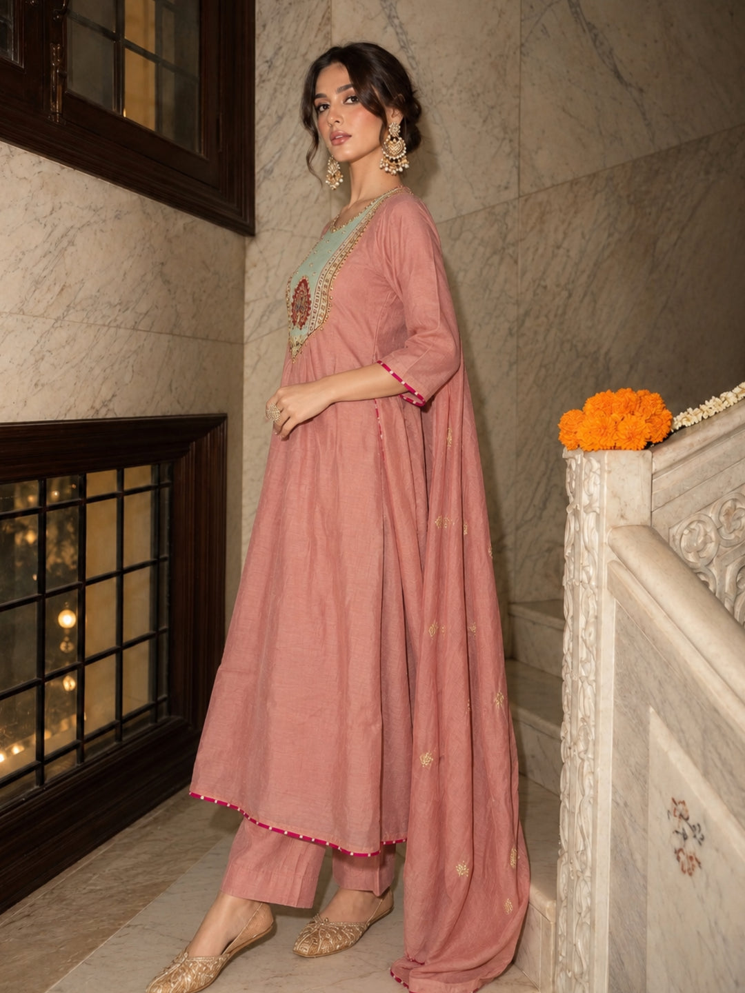 Lipi Flamingo Handwork Anarkali Suit Set