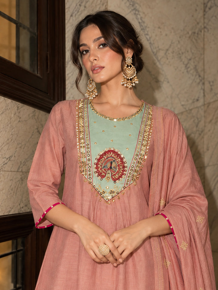 Lipi Flamingo Handwork Anarkali Suit Set
