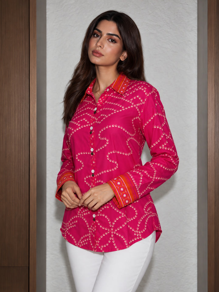 Lipi Fuchsia Printed Shirt