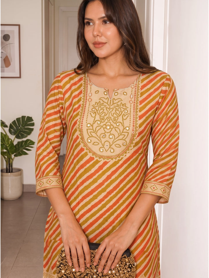 Lipi Kesar Work Farshi Co-Ord Set