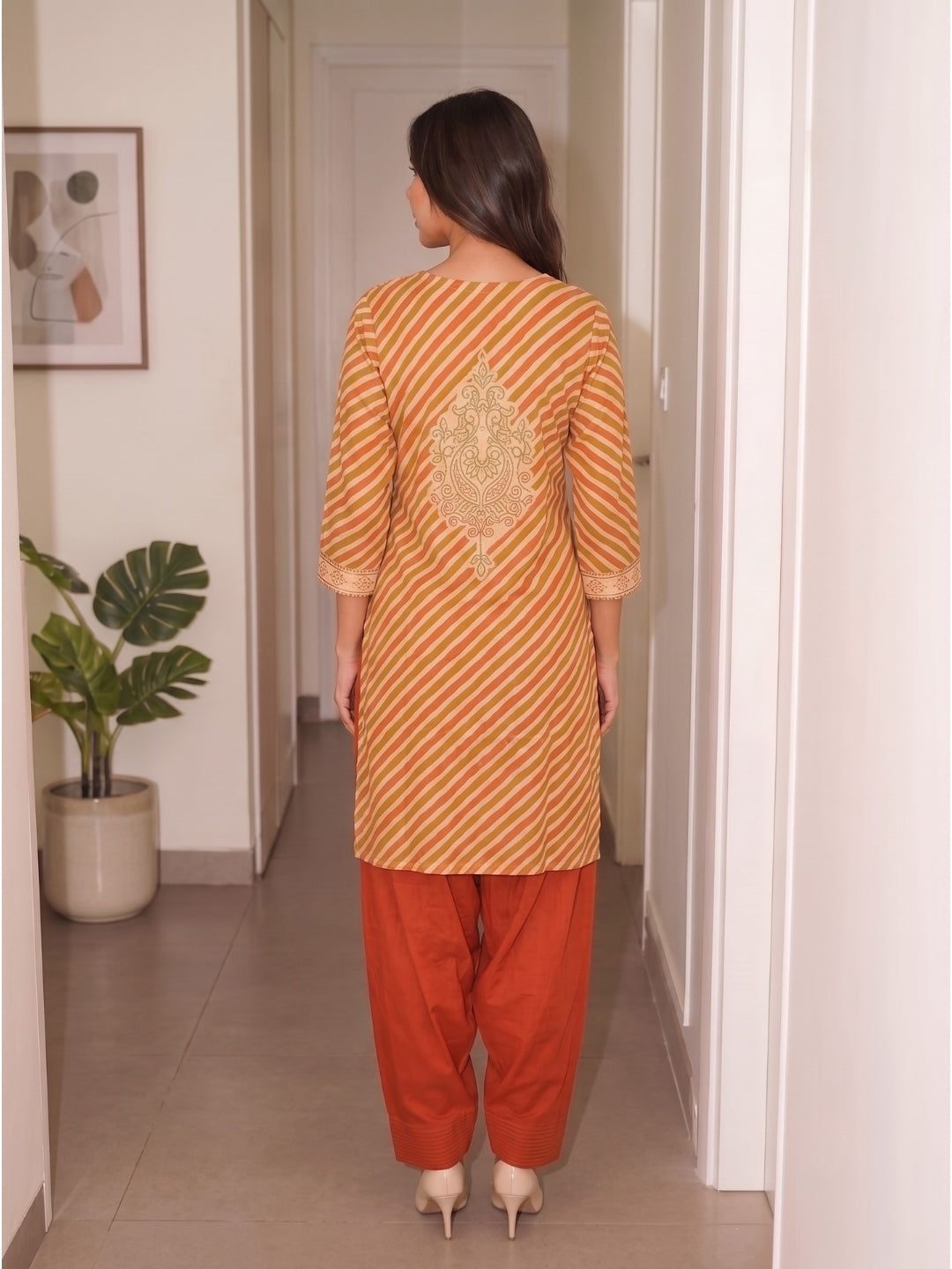 Lipi Kesar Work Farshi Co-Ord Set