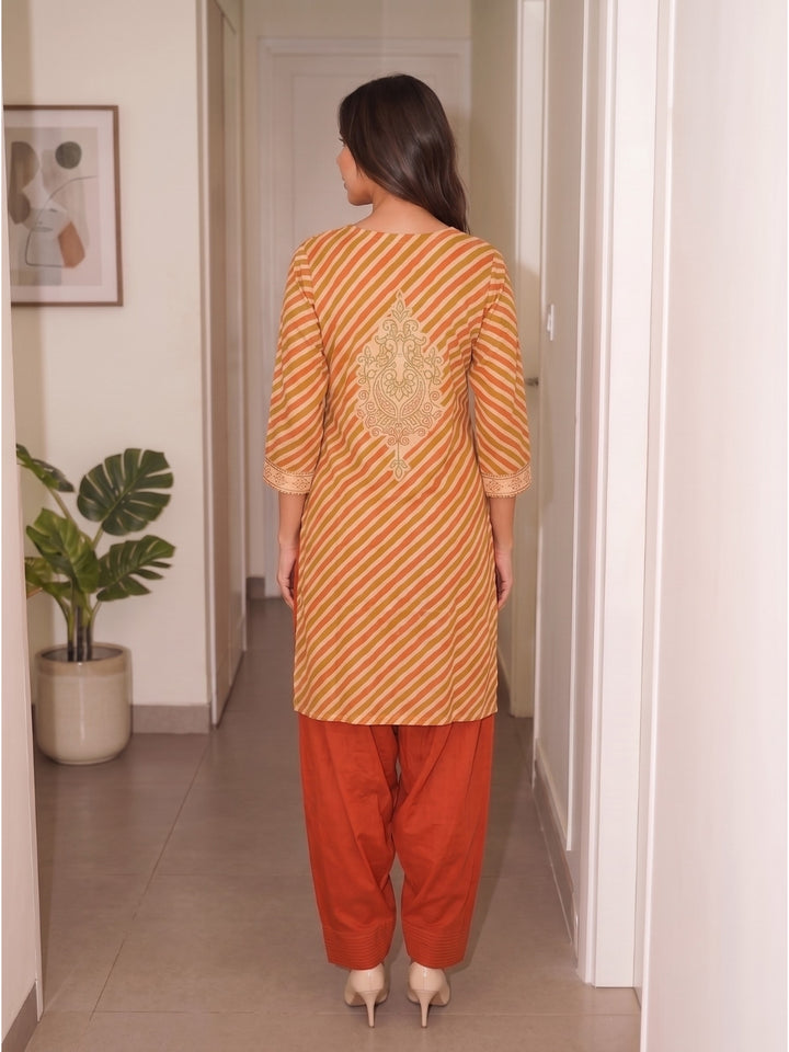Lipi Kesar Work Farshi Co-Ord Set