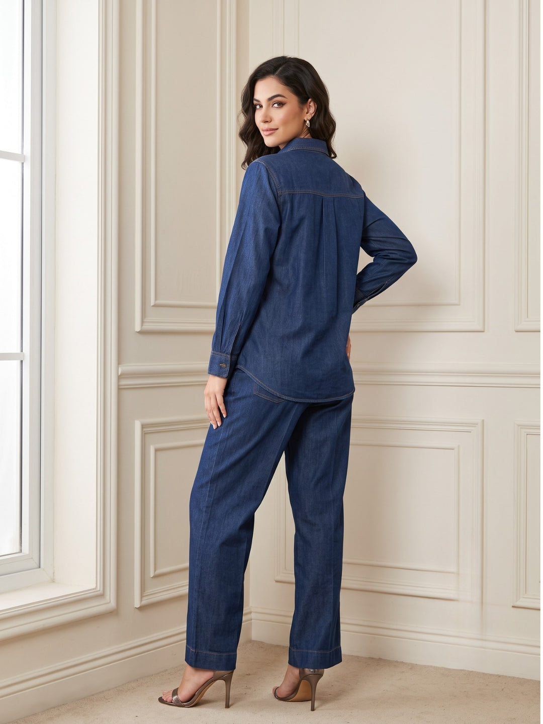 Lipi Spain Embroidery Denim Co-Ord Set
