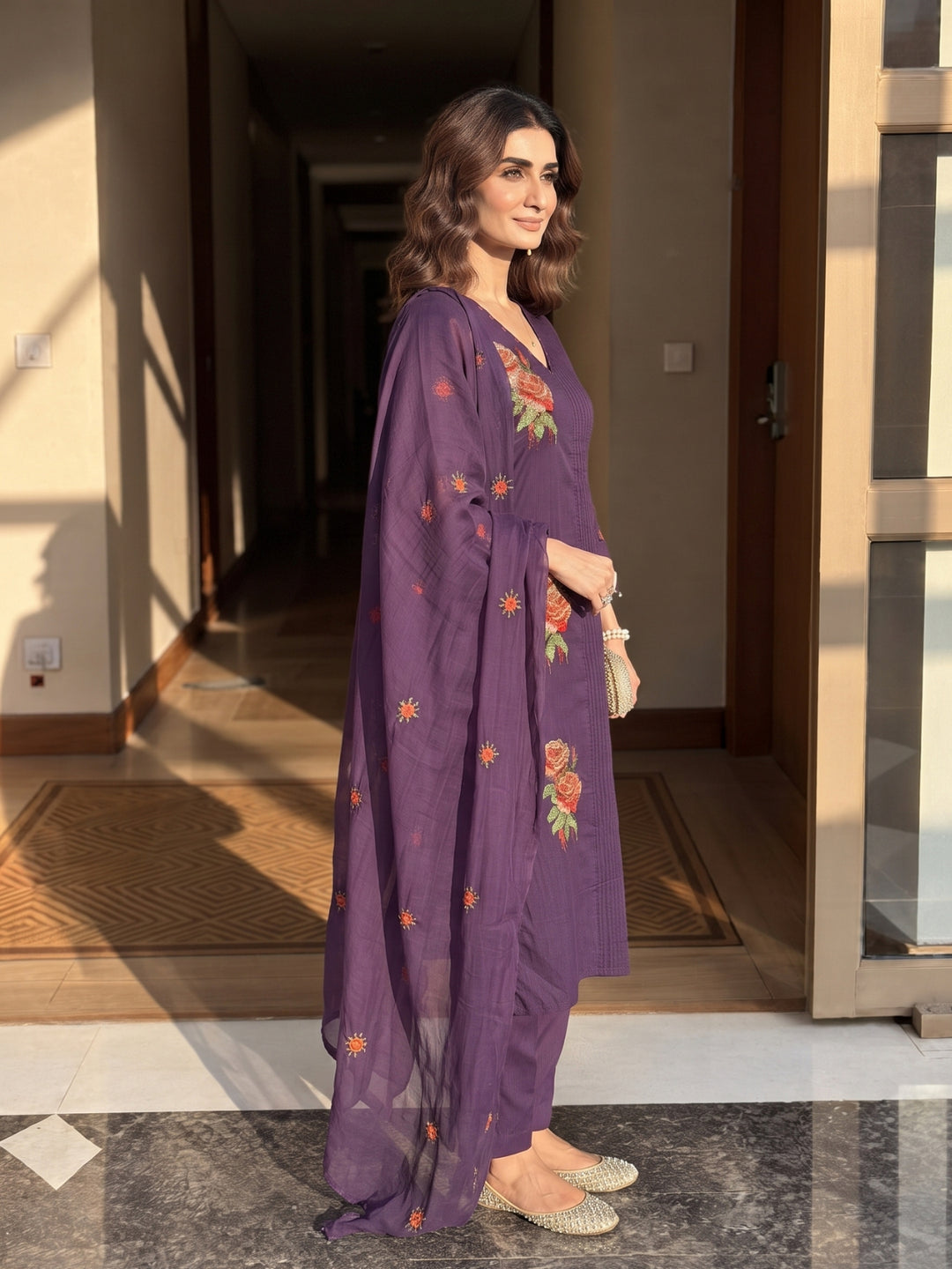 Lipi Wist Embroidery Cotton Suit Set
