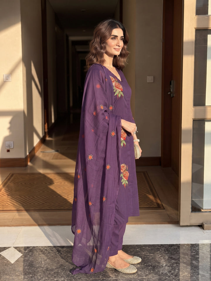 Lipi Wist Embroidery Cotton Suit Set