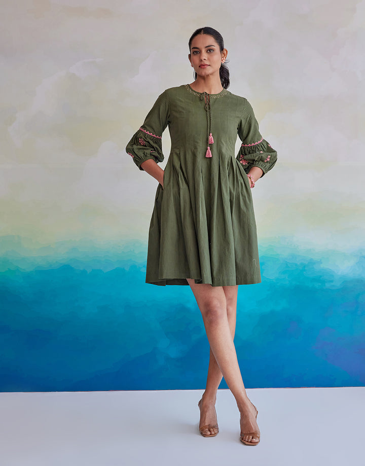 Avanti forest cotton dress