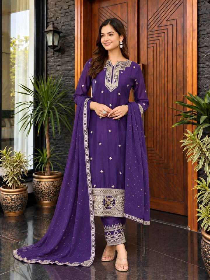 Lopa orchid full work suit set