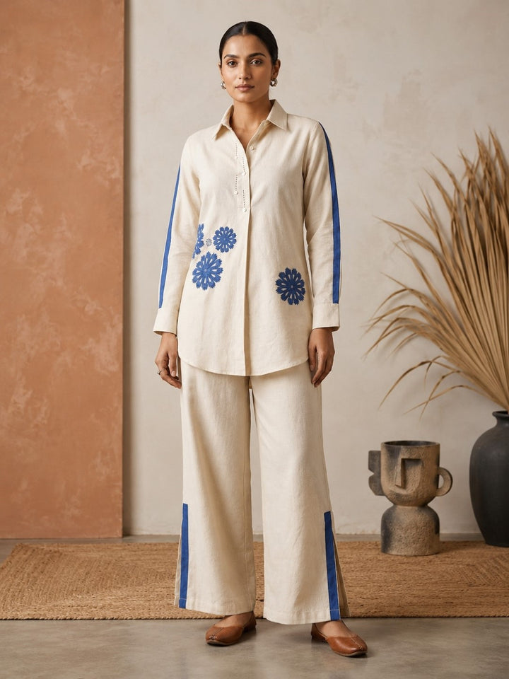 Marda Daisy Embroidery Cotton Co-Ord Set
