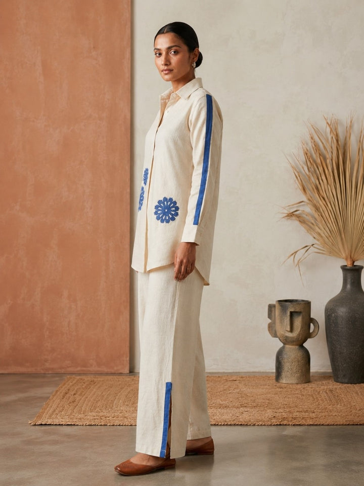 Marda Daisy Embroidery Cotton Co-Ord Set