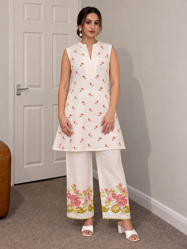 Maurya Coral Printed Co-ord Set