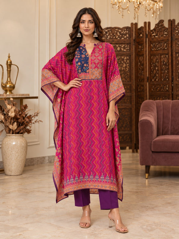 Maurya Ruby Premium Muslin Kaftan Pant Set