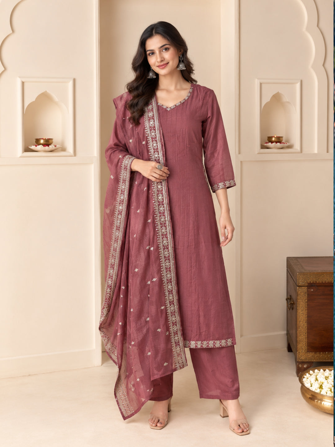 Meloni Rose Full Work Suit Set