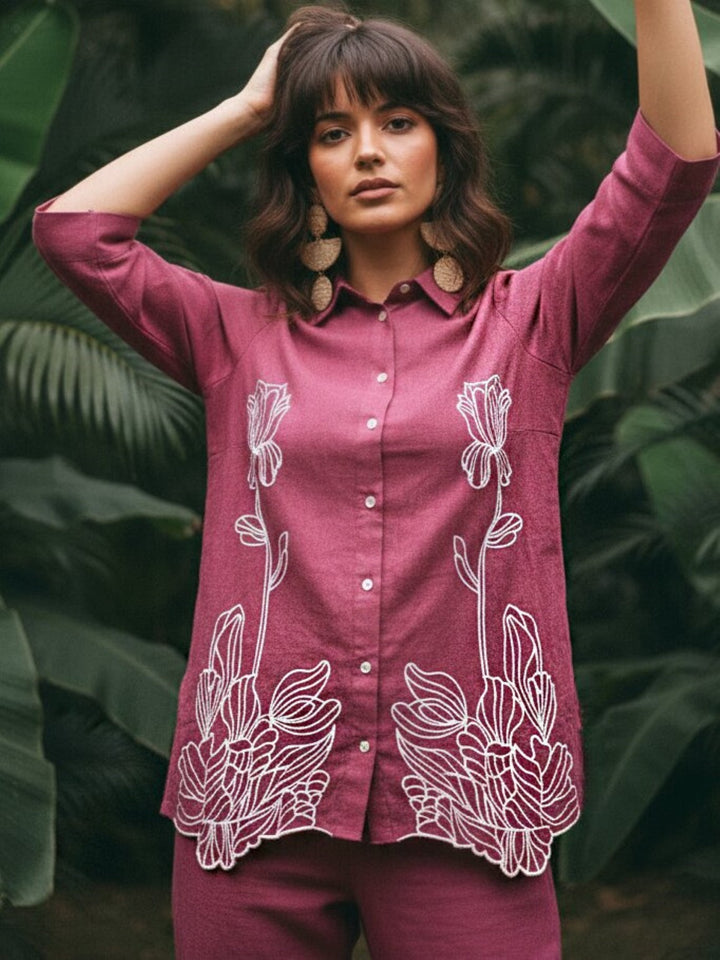 Ivanka taffy embroidery Cotton co-ord set