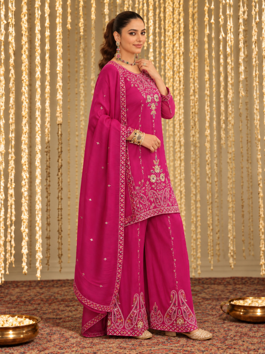 Morvee Rose Full Work Suit Set