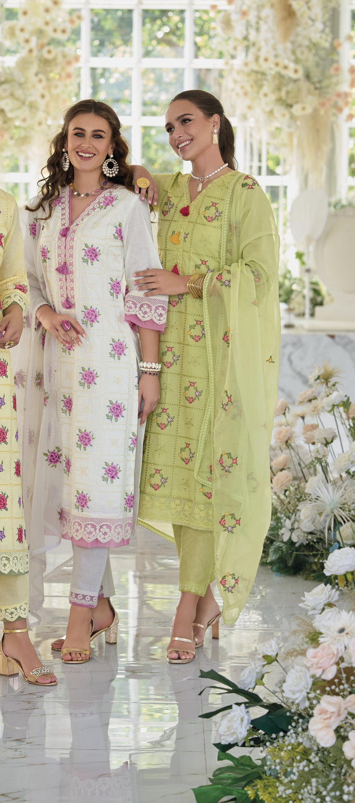 Sargam Fern Embroidery Cotton Suit Set