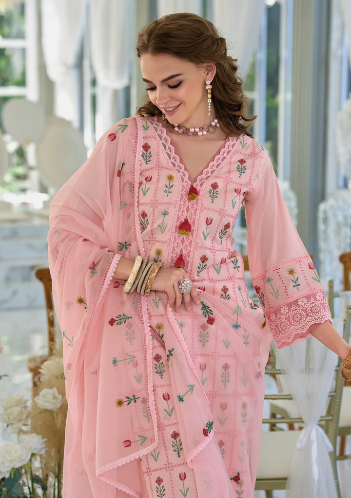 Sargam SoftPink Embroidery Cotton Suit Set