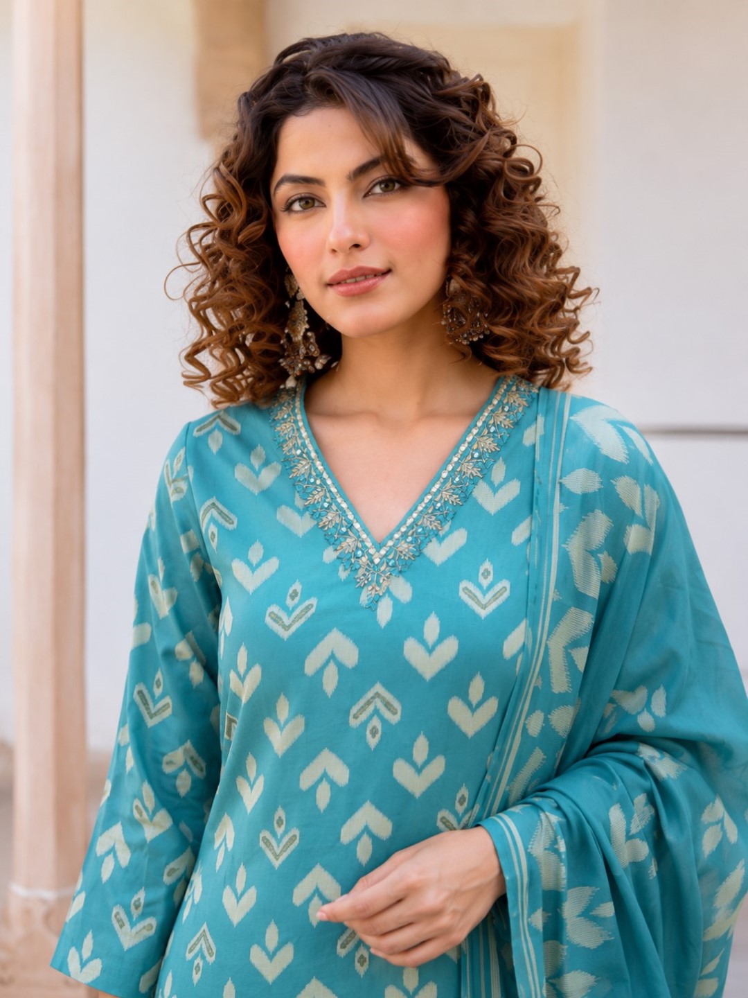 Myra Cadet Printed Work Suit Set