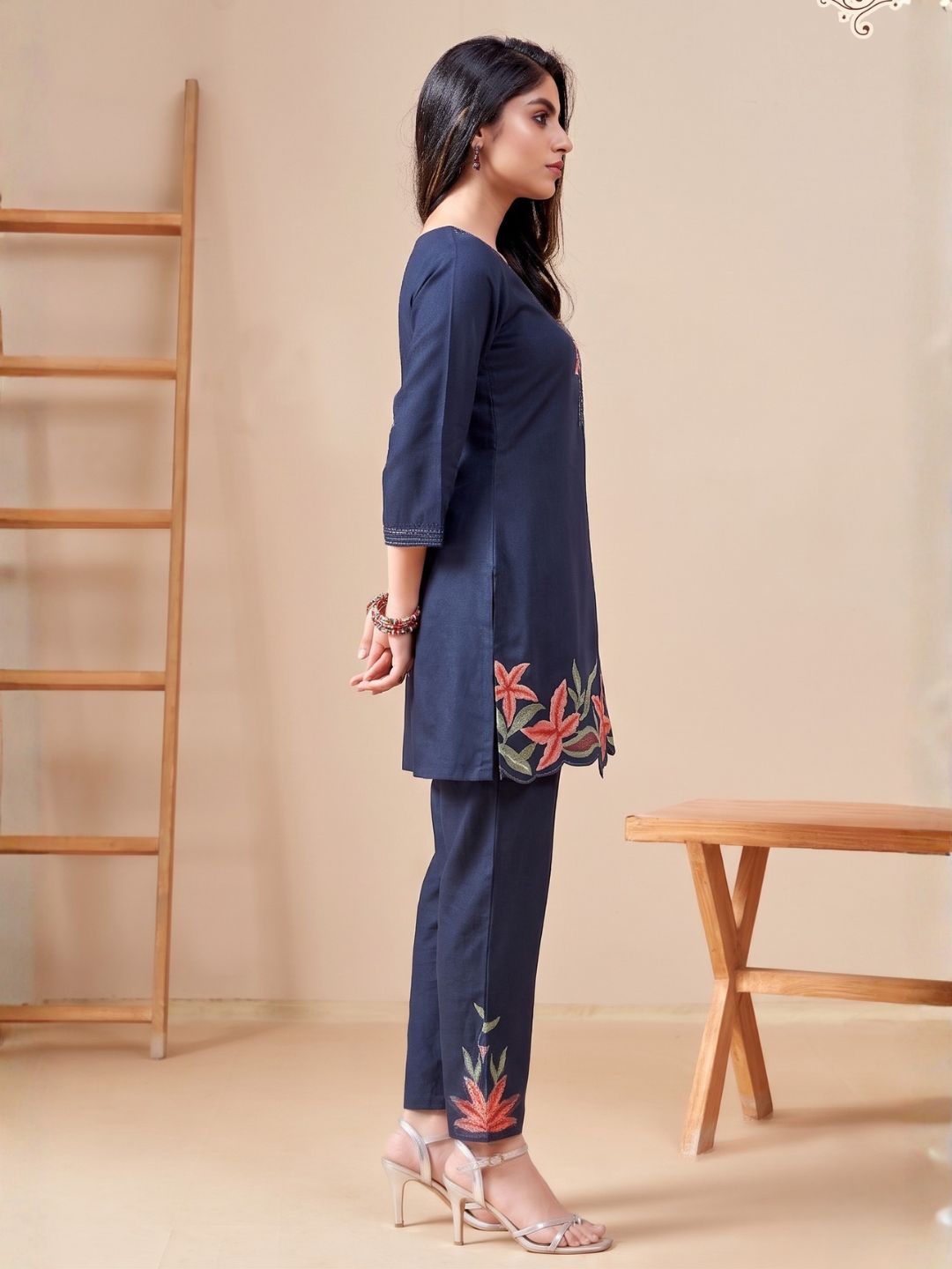 Modina Indigo APPLIQUE CO-ORD SET