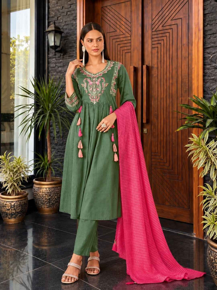 Malti sage full work suit set