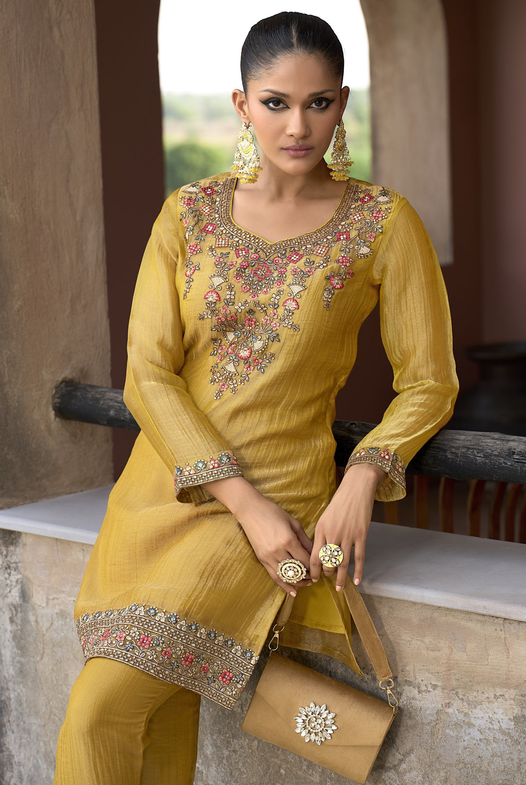 Rajshree Amber Work Co-ord set