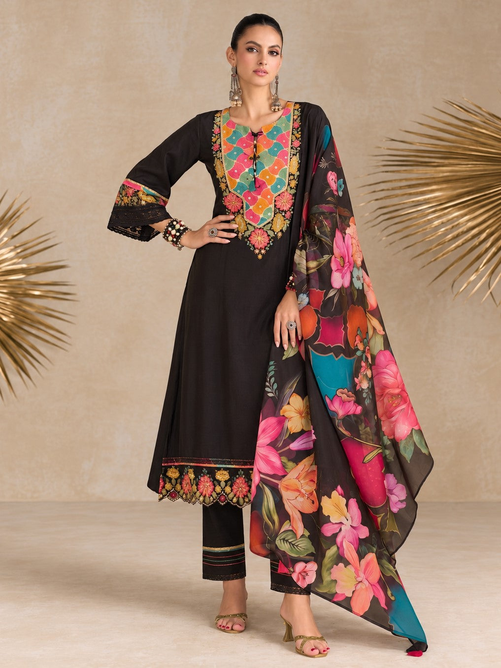 Nazia Jade Embroidery Full Work Suit Set