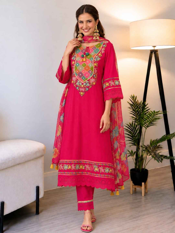 Nazia Rouge Embroidery Full Work Suit Set