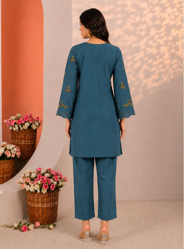 Mayuri Glacier Schiffili Embroidered Co-ord Set
