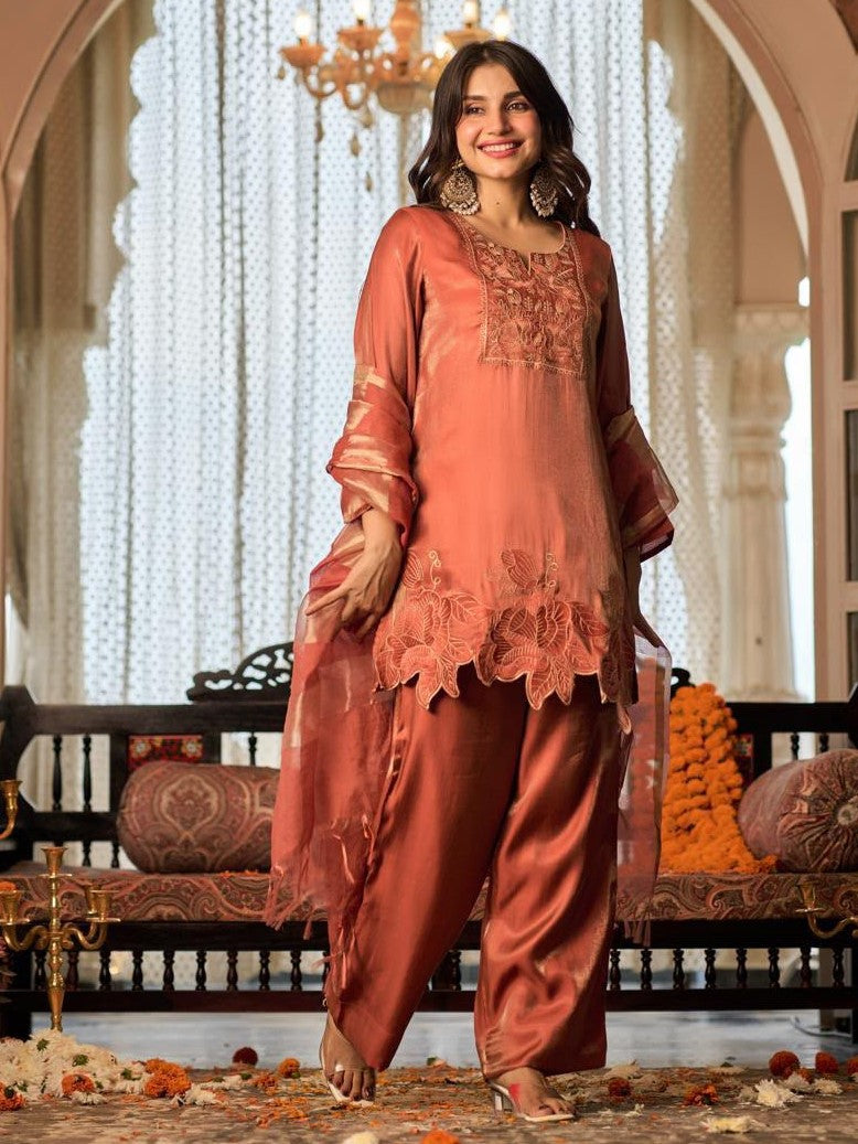Opela Plum Full Work Suit Set