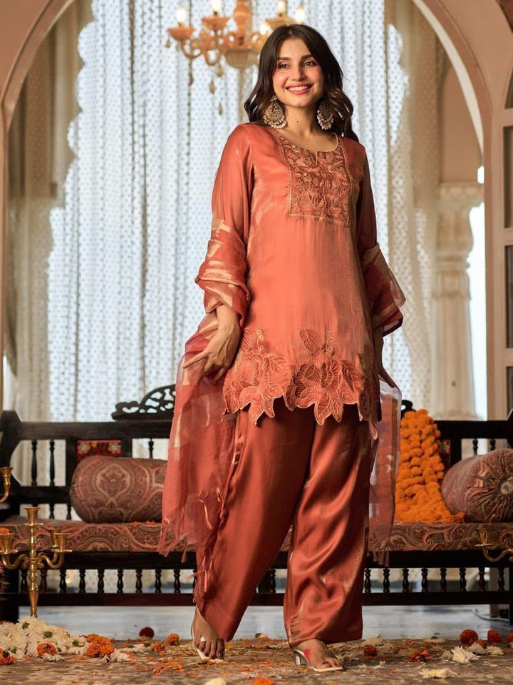 Opela Plum Full Work Suit Set