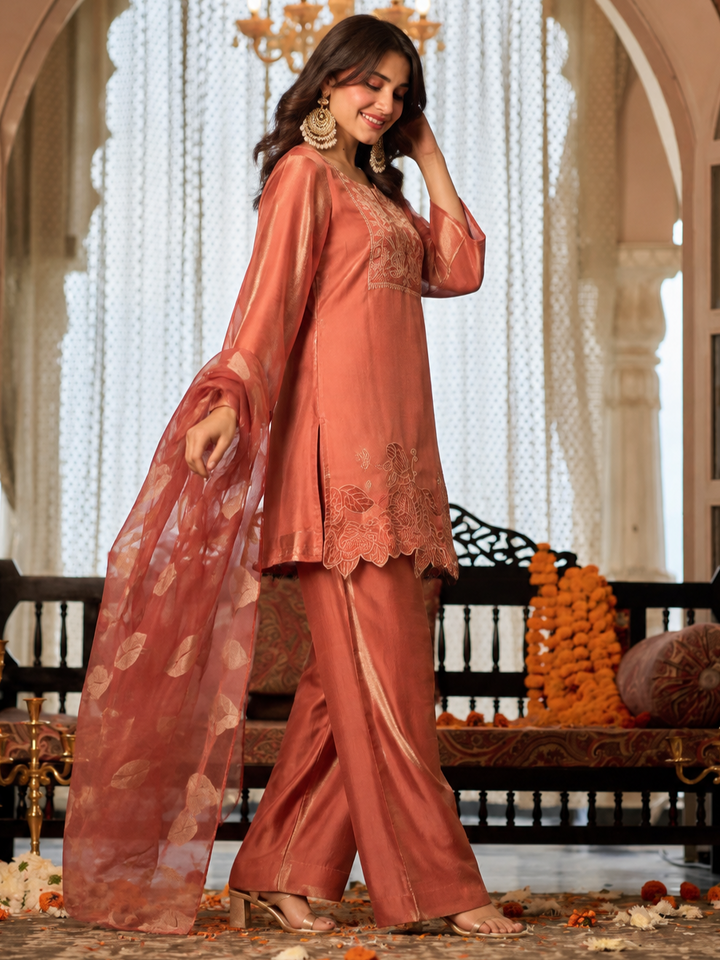 Opela Plum Full Work Suit Set