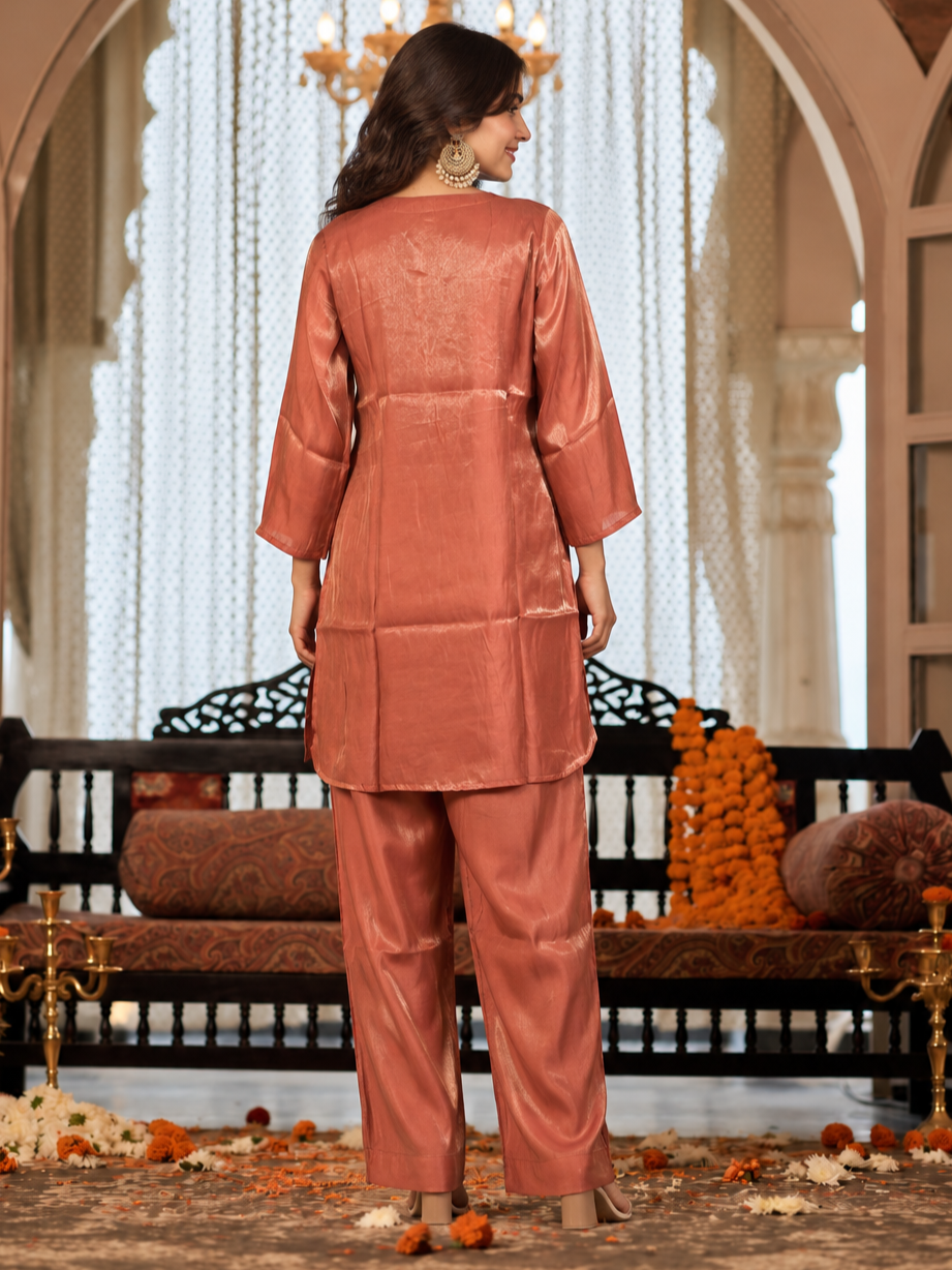Opela Plum Full Work Suit Set
