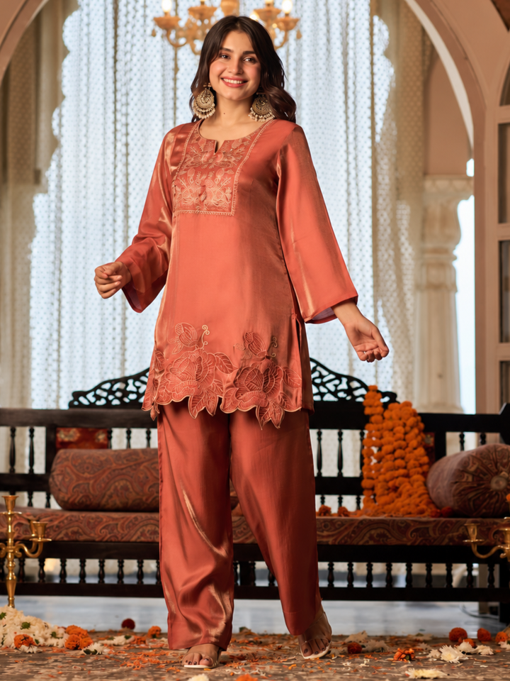 Opela Plum Full Work Suit Set