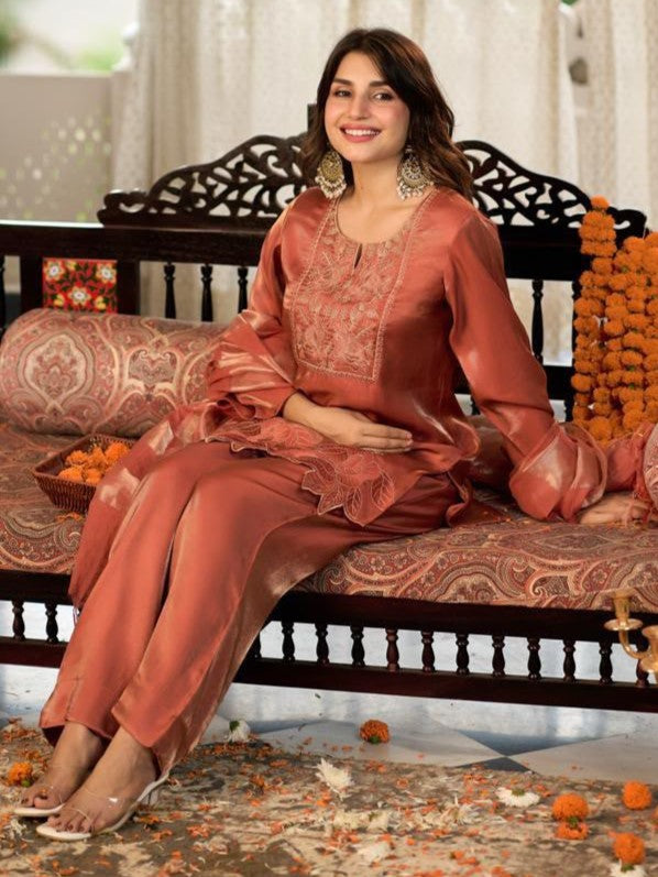 Opela Plum Full Work Suit Set