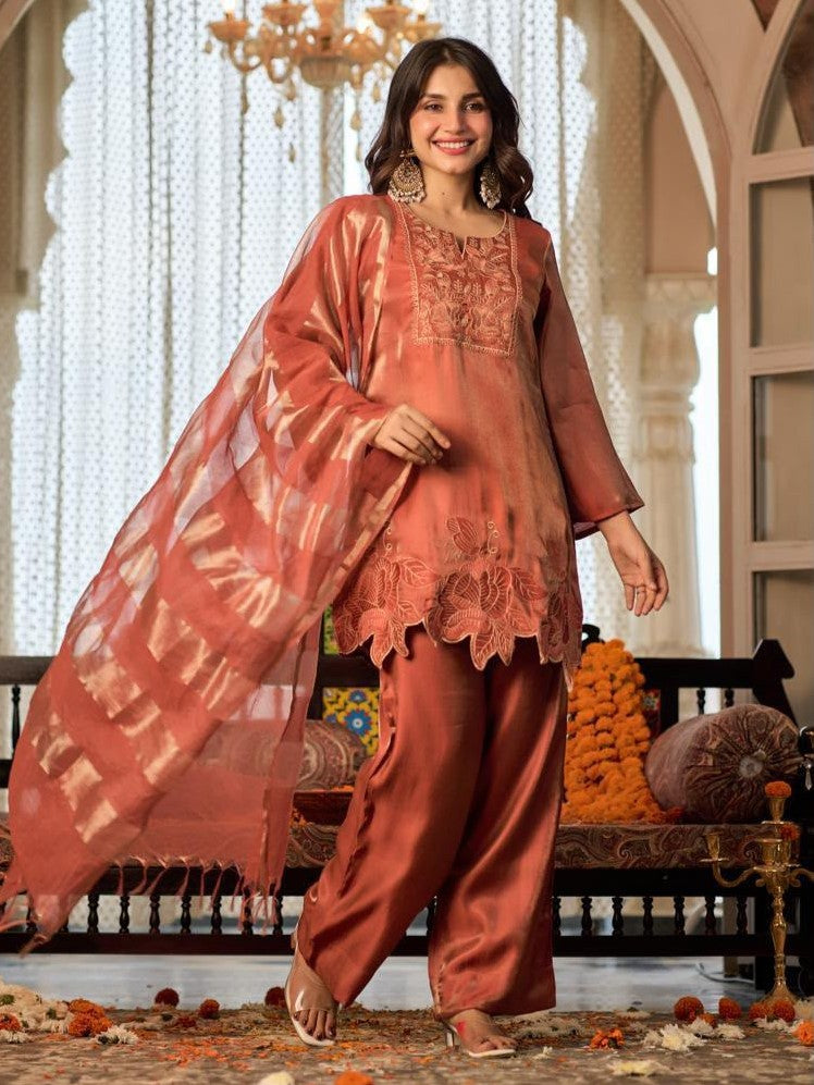 Opela Plum Full Work Suit Set
