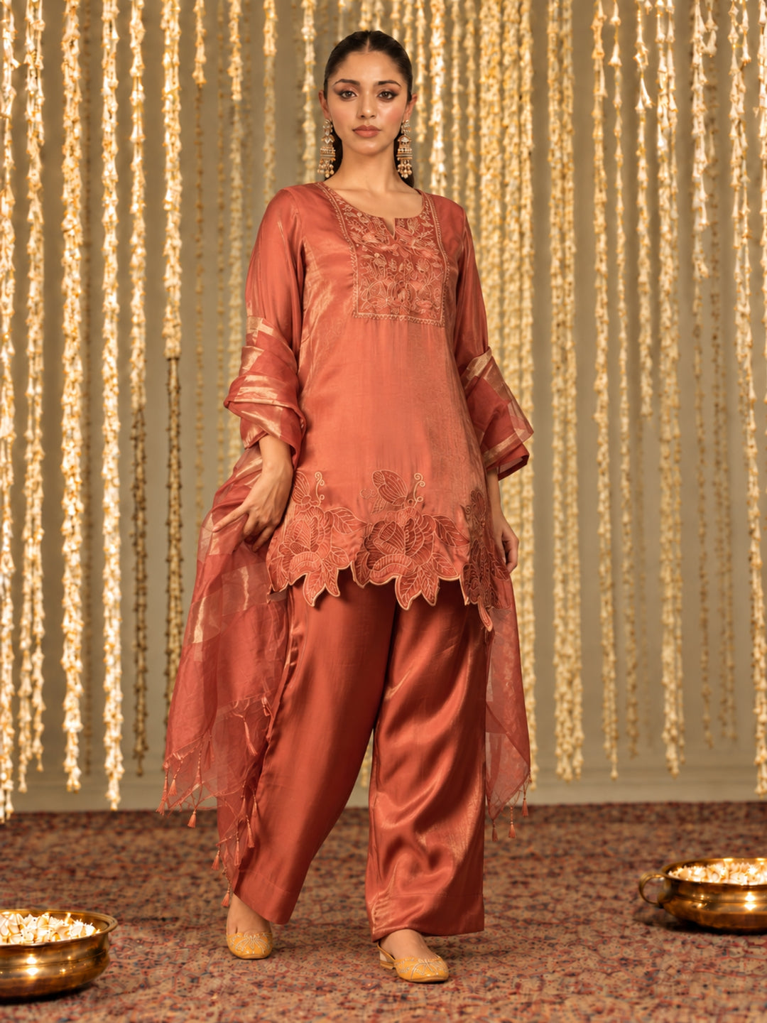 Opela Plum Full Work Suit Set