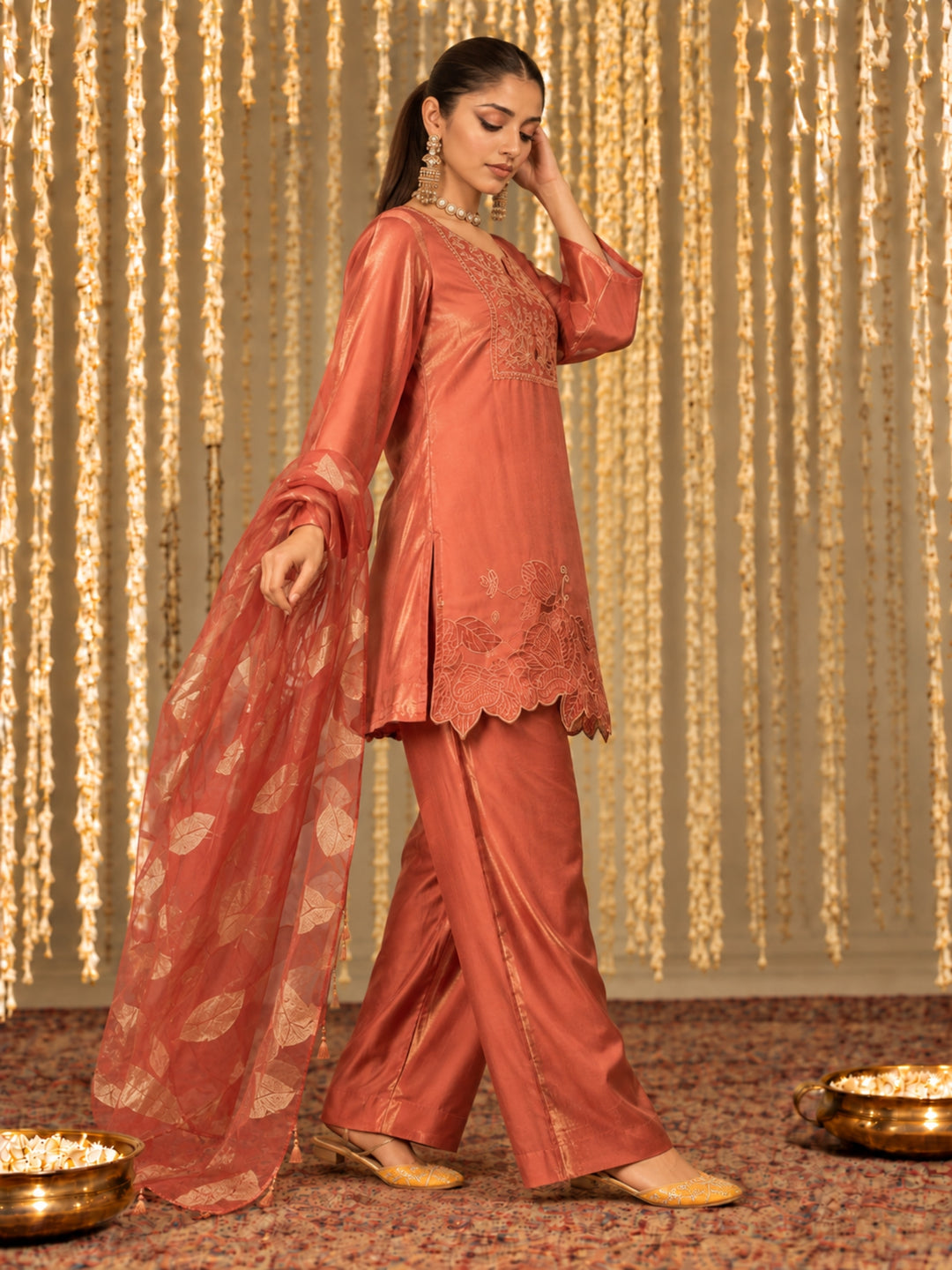 Opela Plum Full Work Suit Set